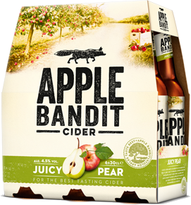 Apple Bandit Juicy Pear set van 6 flesjes á 0,30 liter